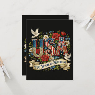 USA America 1776-2026 250 Years Freedom Invitation