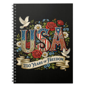USA  America 1776-2026 250 Years Freedom Notebook