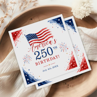USA America 250th Anniversary July 4th Party Napkins
