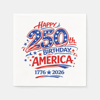 USA America 250th Anniversary Patriotic Napkins