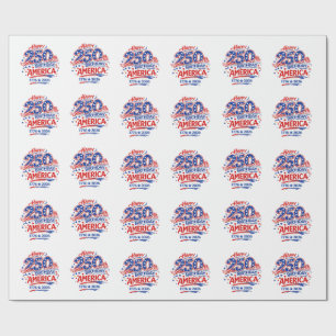 USA America 250th Anniversary Patriotic Wrapping Paper