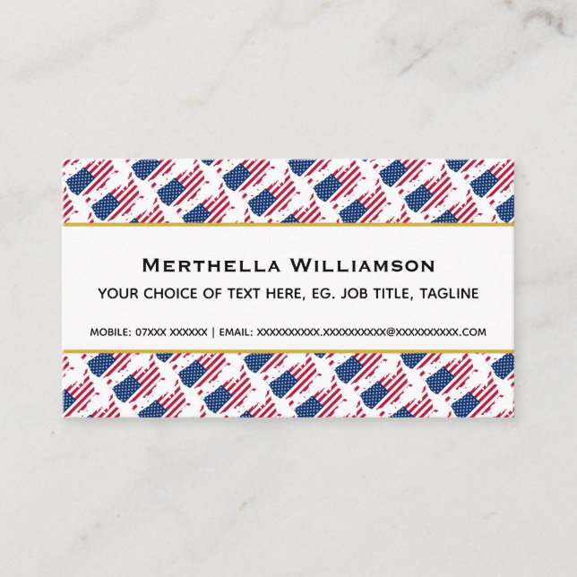 USA AMERICA Christian Scripture John 3:16 Business Card (Front)