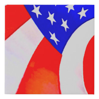 usa america flag faux canvas print
