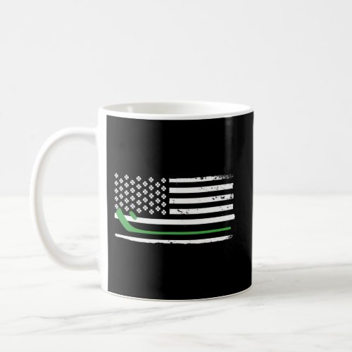 Usa America Flag Hockey Player St Patricks Day Coffee Mug