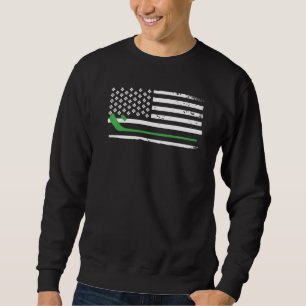 Usa America Flag Hockey Player St Patricks Day Sweatshirt
