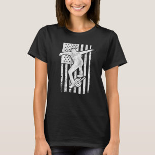 USA America Flag Onewheel E Skateboard T-Shirt