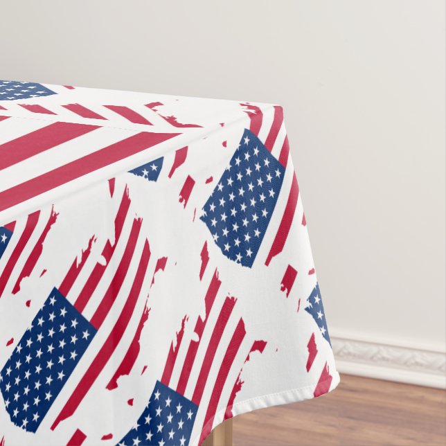USA AMERICA FLAG Patriotic Tablecloth (In Situ)