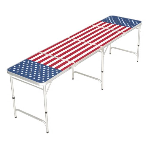 USA America Flag Stars and Stripes Patriotic Beer Pong Table