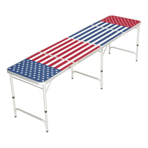 USA America Flag Stars and Stripes Patriotic Beer Pong Table