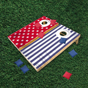 USA America Flag Stars and Stripes Patriotic Cornhole Set