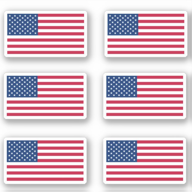 USA America Flag Stars and Stripes Patriotic Sticker (Front)