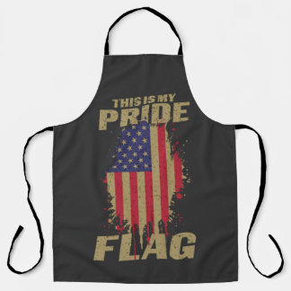 USA American 4th of July Patriotic Pride Flag Apron