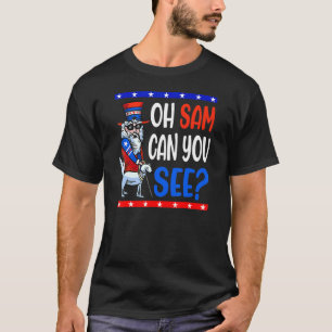 Usa American Blind Uncle Sam 4th Of July Men Wom T-Shirt