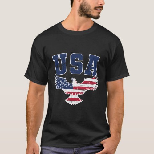 Usa American Eagle 4Th July National Sport Cheer O T_Shirt