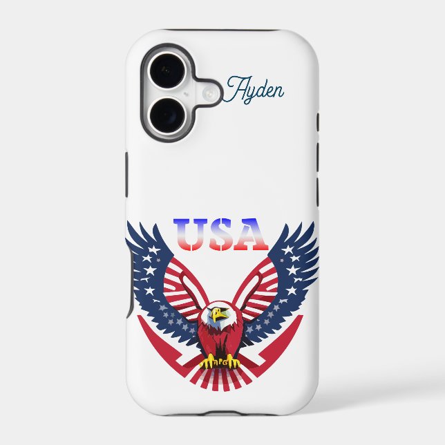 USA American Eagle Customizable  Iphone Case (Back)