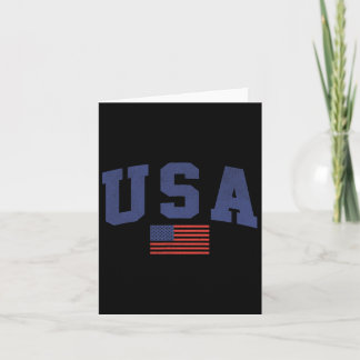 Usa American Flag 4th Of July Americana Bold Blue Card