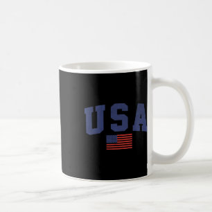 Usa American Flag 4th Of July Americana Bold Blue Coffee Mug