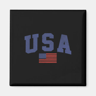 Usa American Flag 4th Of July Americana Bold Blue Magnet