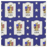 USA American Flag Airedale Terrier Dog - Cute Fabric