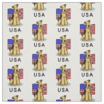 USA American Flag Airedale Terrier Dog - Cute Fabric