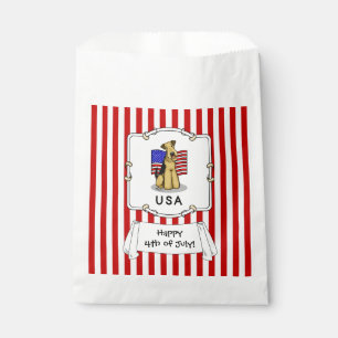 USA American Flag Airedale Terrier Dog - Cute Favor Bag