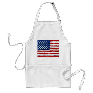 USA American flag apron Memorial Day picnic bbq