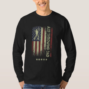 USA American Flag  Axe Throwing Dad 1 T-Shirt