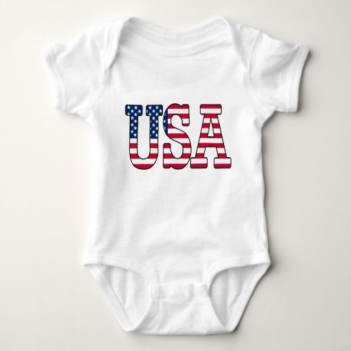 USA American Flag Baby Body Suit Baby Bodysuit