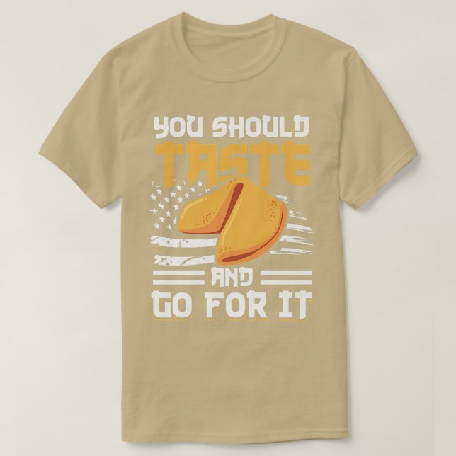 USA American Flag Baking Foodie Fortune Cookie Lov T-Shirt (Design Front)