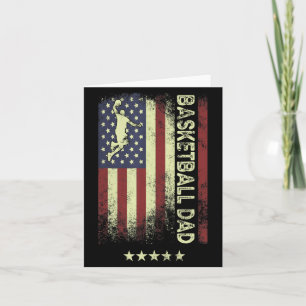Usa american flag basketball dad 1 card