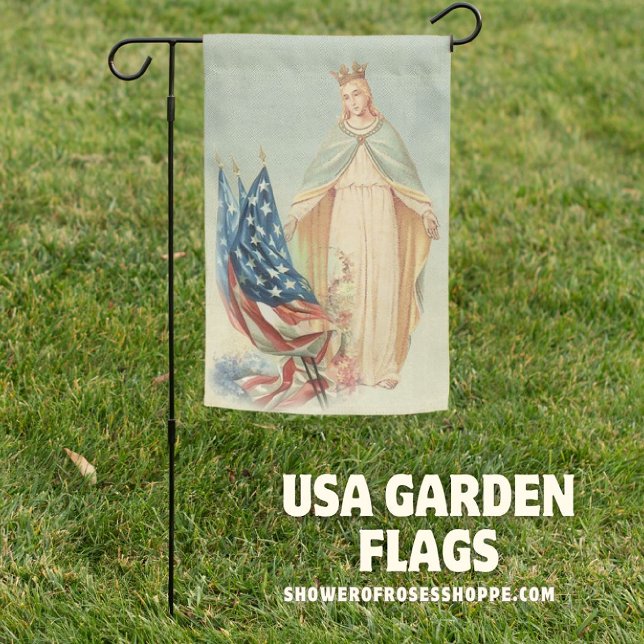 USA AMERICAN FLAG BLESSED MOTHER MARY (Creator Uploaded)