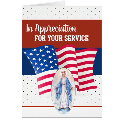 USA AMERICAN FLAG BLESSED VIRGIN MARY