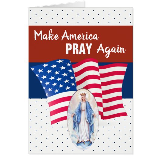 USA AMERICAN FLAG BLESSED VIRGIN MARY (Front)