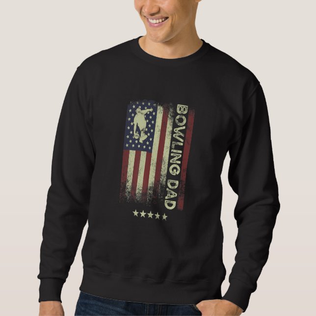 USA American Flag  Bowling Dad  1 Sweatshirt (Front)