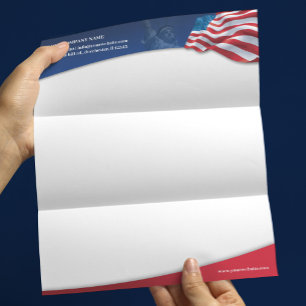 USA American Flag Business Letterhead Template