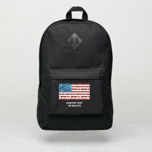 USA American Flag Camouflage Add Custom Text Port Authority Backpack