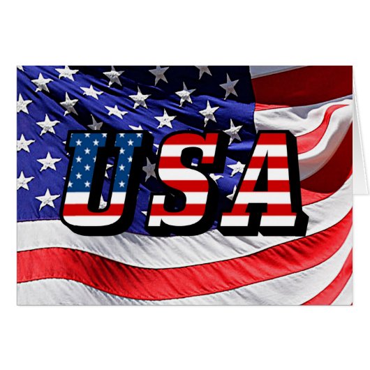 USA - American Flag Cards (Front Horizontal)