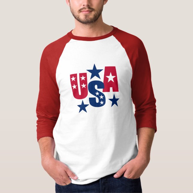 USA American Flag Colors T-Shirt (Front)