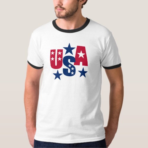 USA American Flag Colors T_Shirt