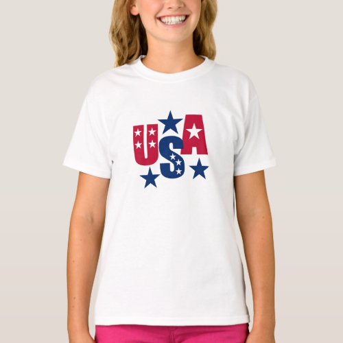 USA American Flag Colors T_Shirt