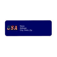 USA - American Flag Custom Return Address Label