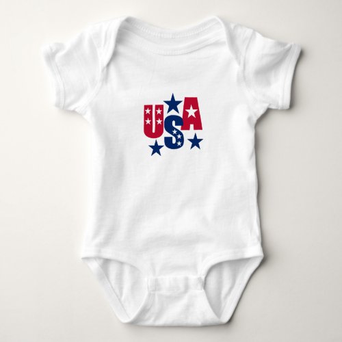 USA American Flag design Baby Bodysuit