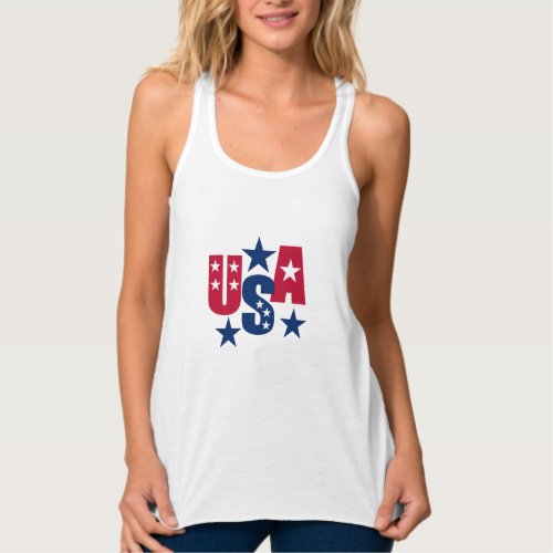 USA American Flag design Tank Top