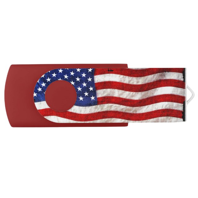 USA American Flag Designer Flash Drive (Front)