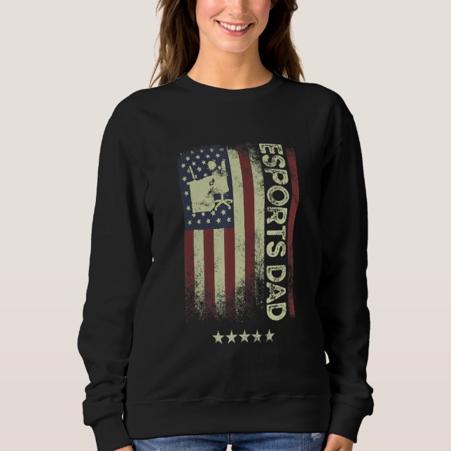 USA American Flag  Esports Dad 1 Sweatshirt (Front)