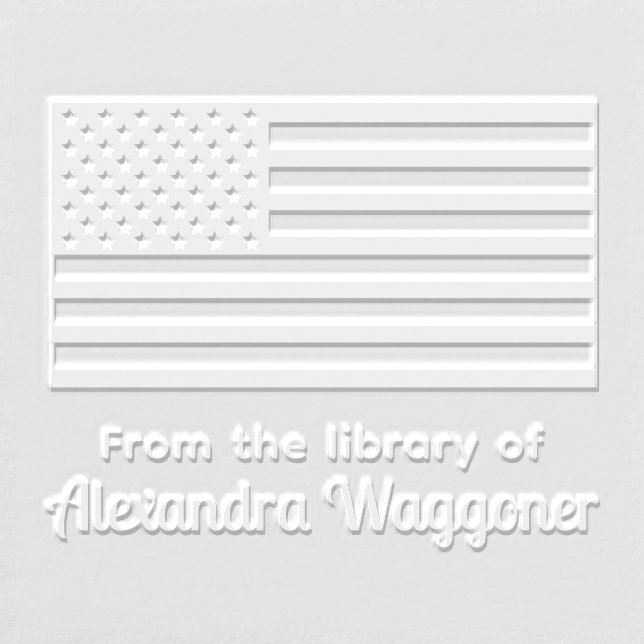 USA American Flag “From the library of” Name Embosser (Design)