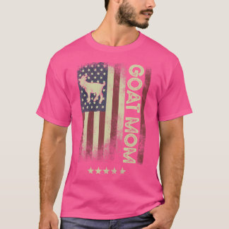 Usa American Flag Goat Mom T-Shirt