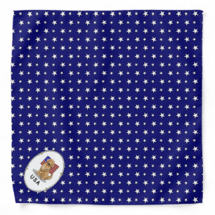 USA American Flag Golden Retriever Dog Bandana