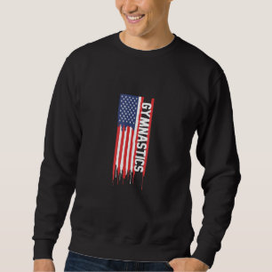 Usa American Flag Gymnastics Sweatshirt