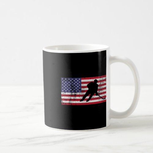 Usa American Flag Hockey 4th Of July Men Kids Boys Coffee Mug